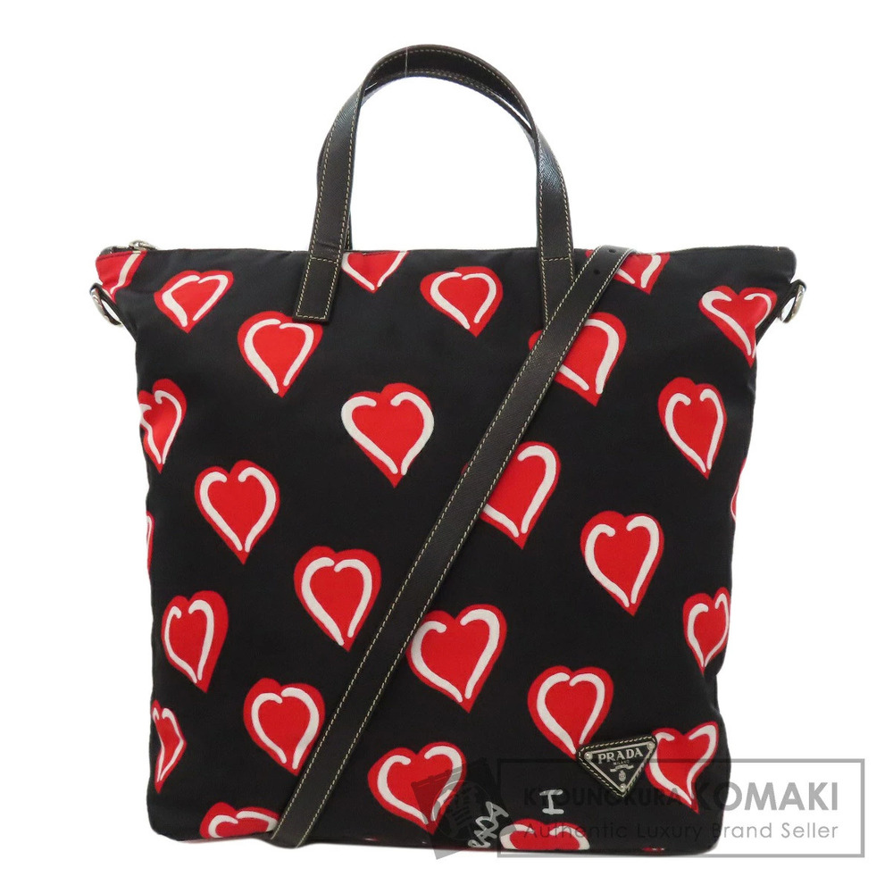 Prada heart motif tote bag